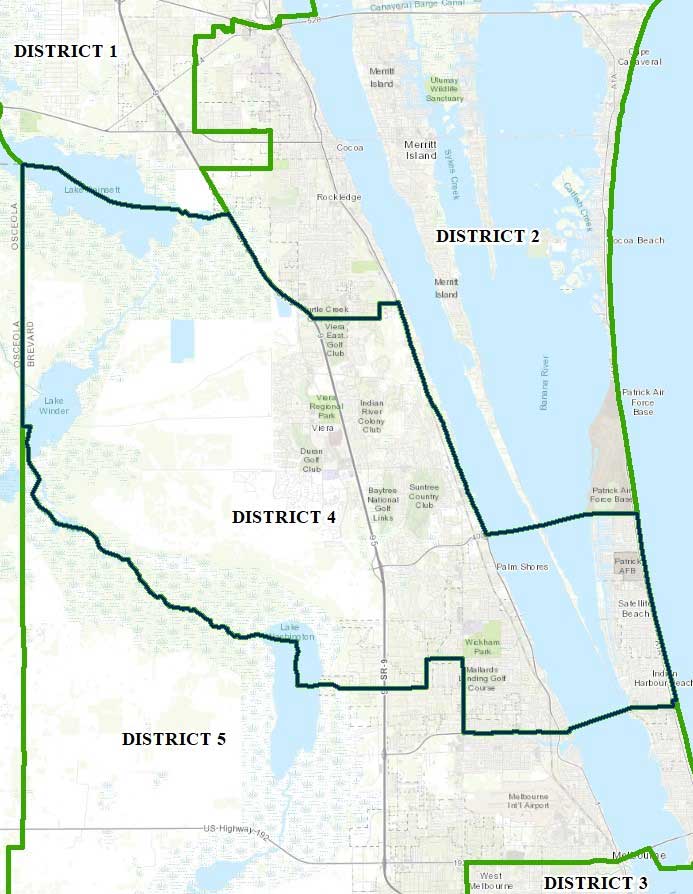District Four Map of Brevard County District Four