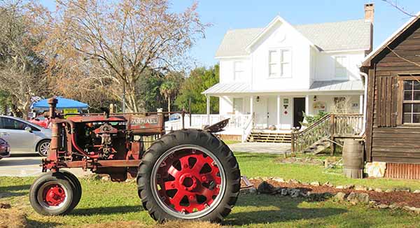 Tractor in front of Sams house