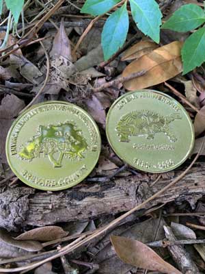 Brevard County Environmentally Endangered Lands Program commemorative treasure coins.