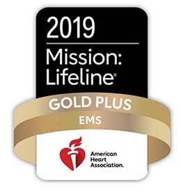 2019 Mission Lifeline. Gold Plus EMS Award. American Heart Association.