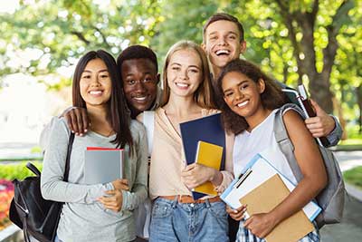 Group of students on campus.