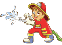 Kid Playing Fire Fighter