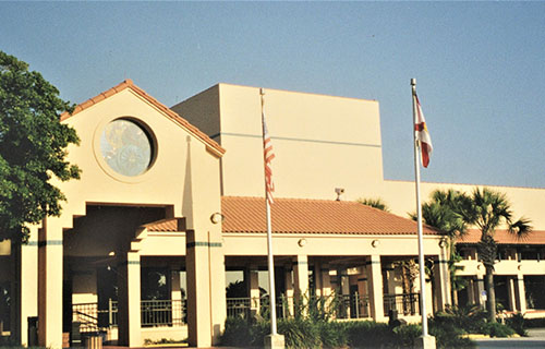 Current Catharine Schweinsberg Rood Public Library entrance.