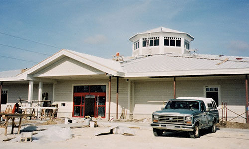 Construction of the Melbourne Beach Public Library.