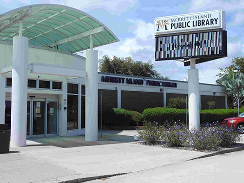 Current Merritt Island Library entrance.