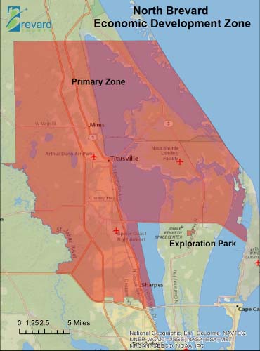 North Brevard Economic Development Zone Map