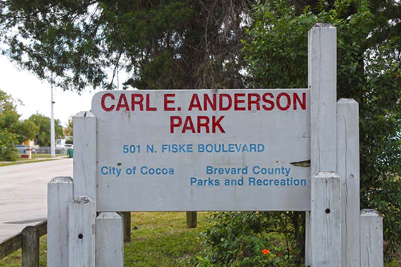 Carl E Anderson Park Sign