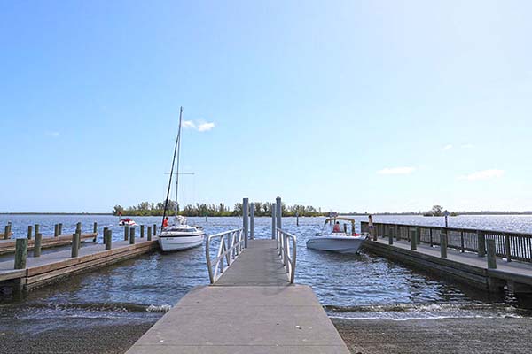 Boat ramp and docks