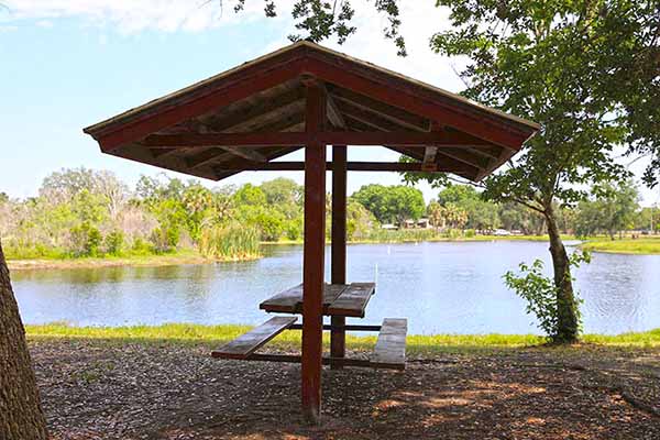 Covered Picnic Covered Picnic area by water