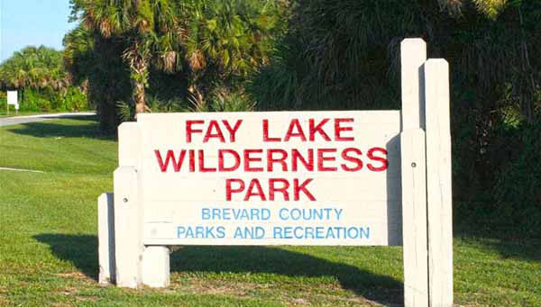 Fay Lake Wilderness Park sign