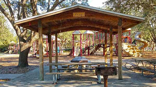 Frog Pavilion by playground