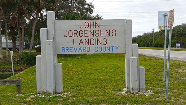 John Jorgenens Landing sign