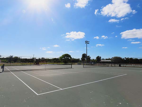 Outdoor basketball court