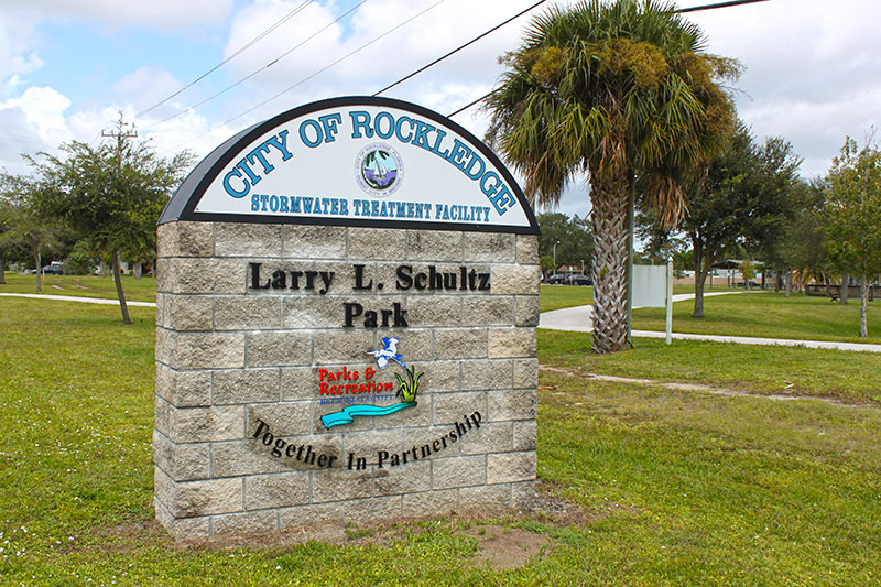 Larry L Schultz Park sign