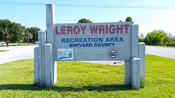 Leroy Wright Recreation Area sign