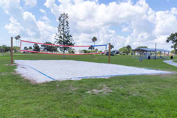 Volleyball area.