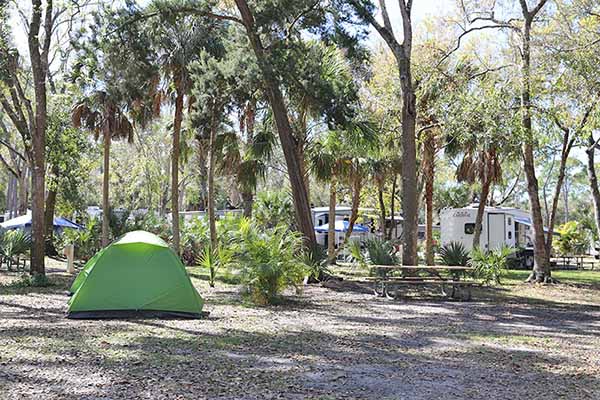 Tents and trailers camping