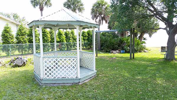 Gazeebo and swing set