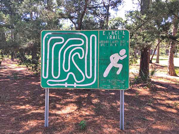 Exercise trail sign