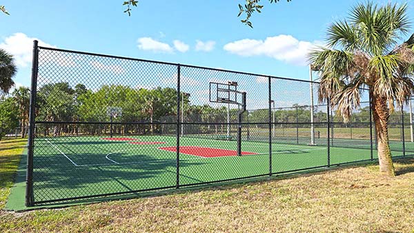 Outdoor basketball court   