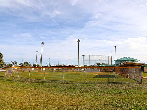 Baseball field outfield   