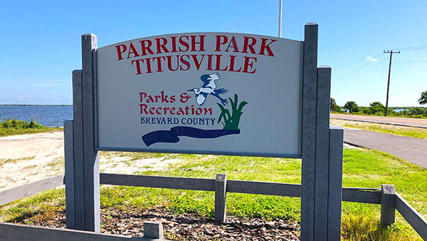 Parrish Park Titusville Sign
