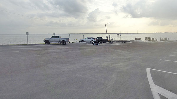 Boat trailer parking areas