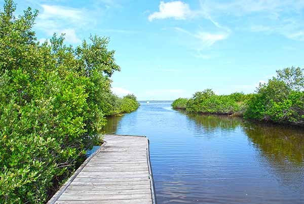 Boardwalk on water