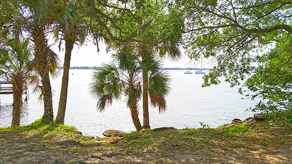 Riverfront view of dock