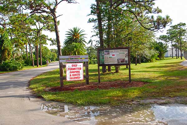 Campground entrance