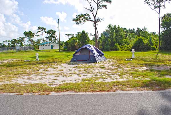 Tent at campground