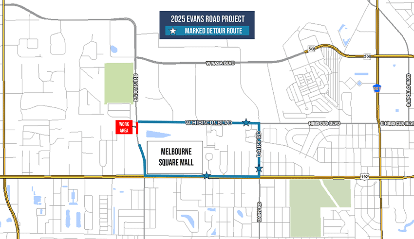 Evans Road Detour Map ...