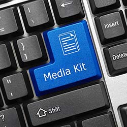 Media Kit Computer keyboard with media kit button