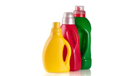 Plastic detergent bottles